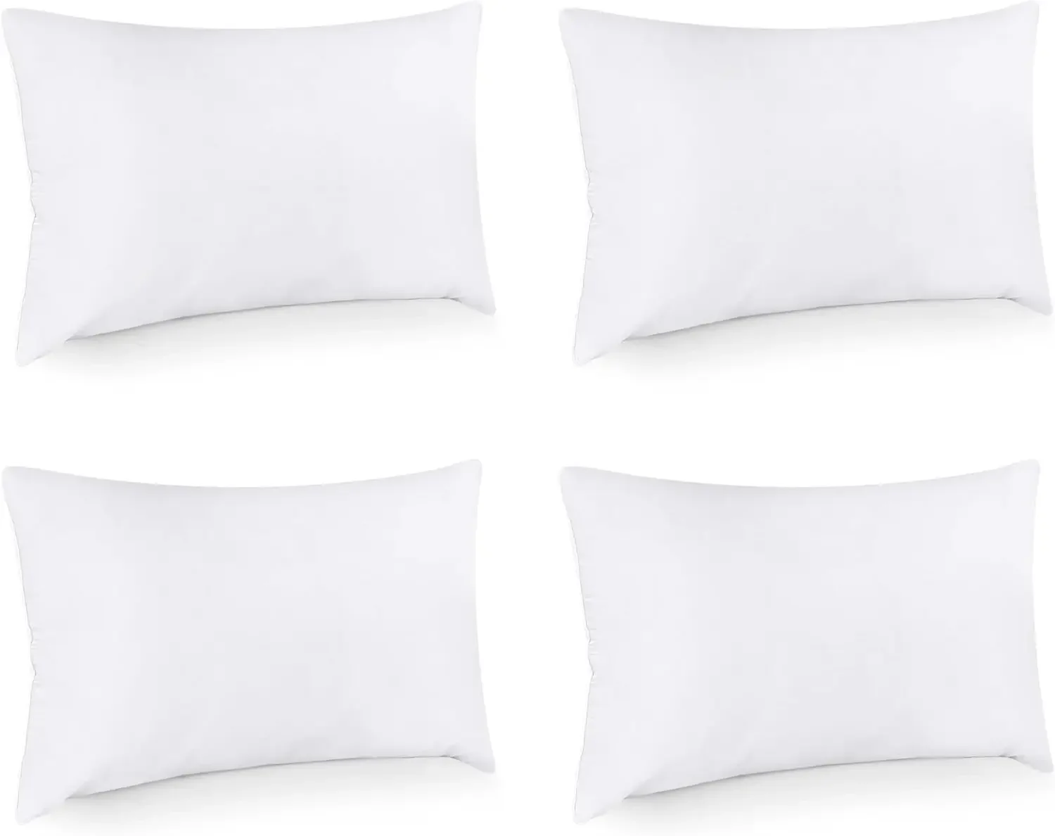 Throw Pillows (Set of 40, White), 12 x 16 Inches Pillows for Sofa, Bed and Couch Decorative Stuffer Pillows