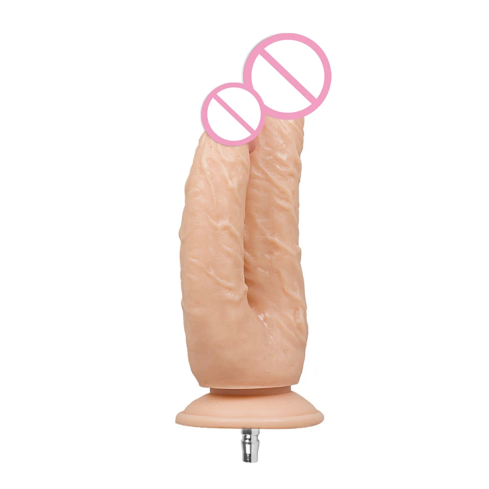 ROUGH BEAST Double-end Dildo for Quick Air Sex Machine Women and Men Masturbation Machine Attachments Adult Erotic Products