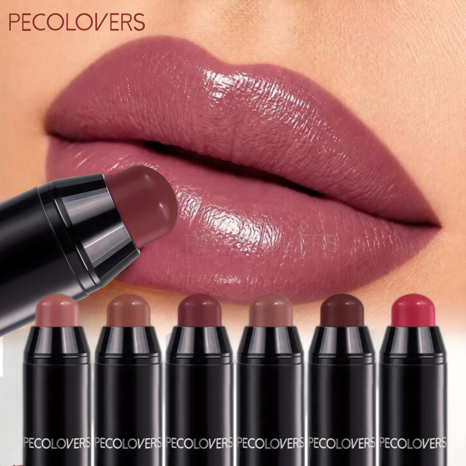 1PC Long-lasting Non-stick Cup, Hydrating Semi-matte Finish, Creamy Texture, Rich Color, Natural Nude Lipstick, Easy To Apply