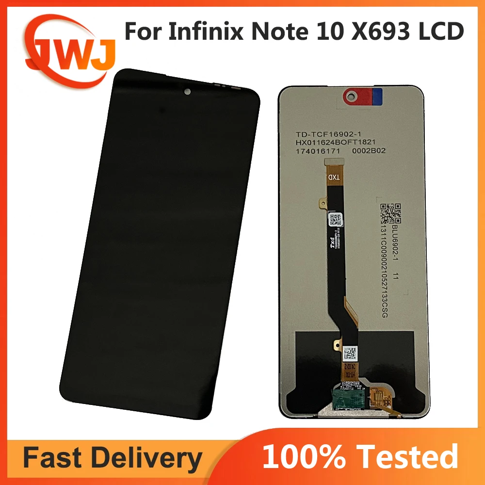 

6.95" Tested For infinix Note 10 LCD Display Touch Screen Digitizer Assembly For infinix Note10 X693 LCD Replacement Sensor Part