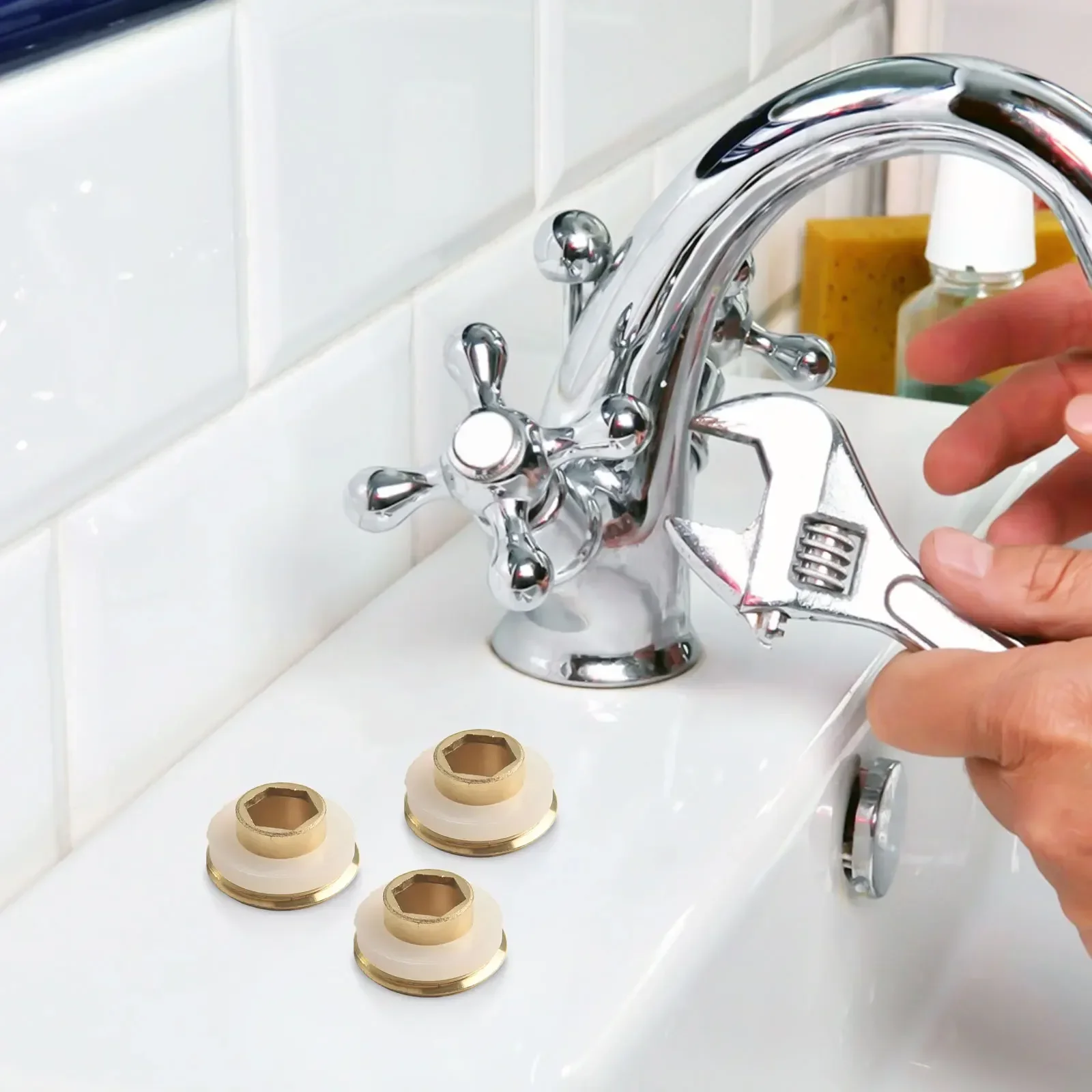 For Faucet Replacement Gold Leak-Proof Gasket Rings Faucet Accessories Secure Fit Enhanced Longevity Fast Sealing