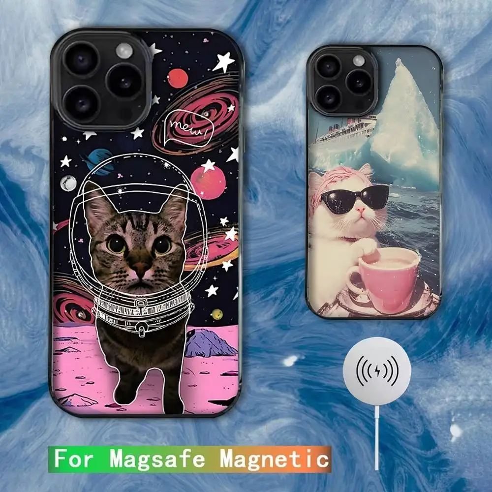 

Funny Cat Cute Phone Case For iPhone 16e,16,15,14,13,12,11,Plus,Pro,Max,Mini Magsafe Magnetic Wireless Charging