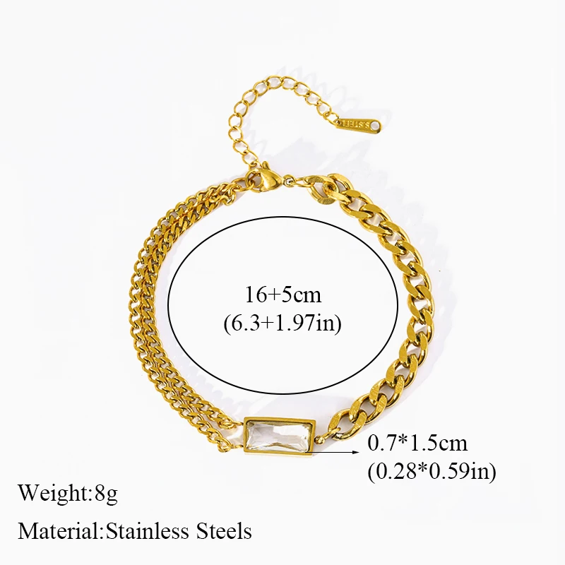 EILIECK 316L Edelstahl 4-Farben Kristall Zirkon Halskette Armband Ohrringe für Damen Neuer Trend Geschenk Wasserdichtes Schmuckset – Detail 10