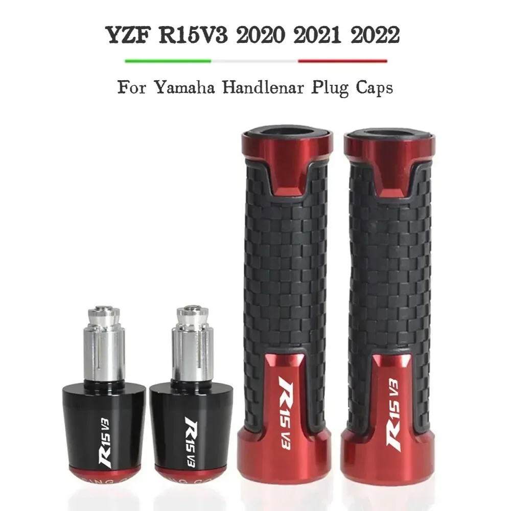 

For Yamaha YZF R15V3 2020 2021 2022 Motorcycle Accessories 7/8" 22MM Handlebar Hand Grips Handle Bar End Cap Plug