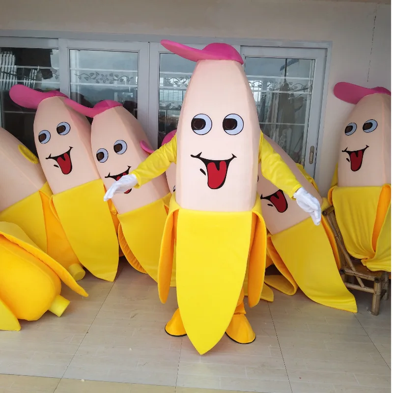 Fruit Cartoon Banana Mascot Costume Suitable for Both Men and Women As Adult Performance Costumes