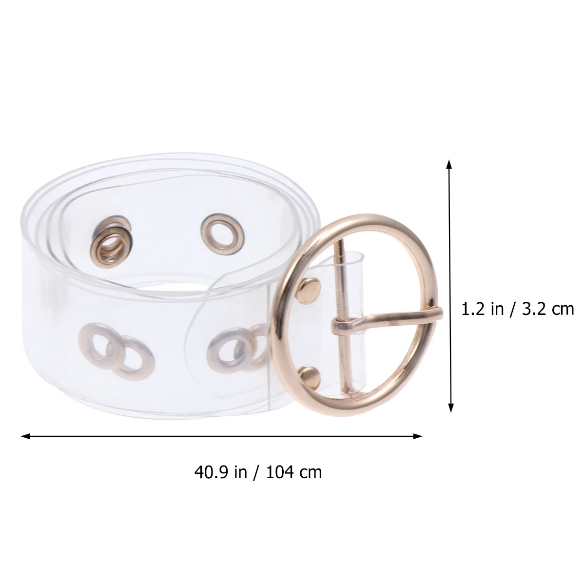 

1Pcs Transparent Waistband Chic Plastic Material Fine Workmanship Eye Catching Decorative for Jeans Dresses Shorts
