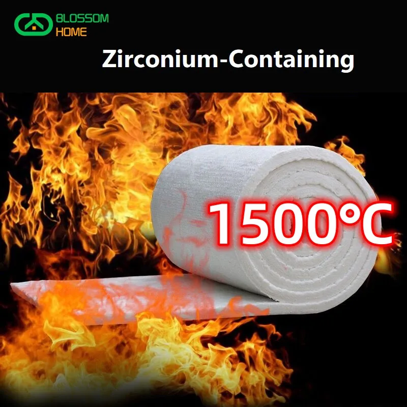 Manta de fibra cerámica que contiene circonio de 40mm y 50mm de espesor puede soportar altas temperaturas 1500 ℃ aislamiento térmico de algodón