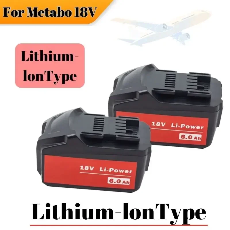 18V 9.0Ah Battery for Metabo Cordless Power Tool Replace for Metabo 18V 625592000 625591000 Backup Batteries