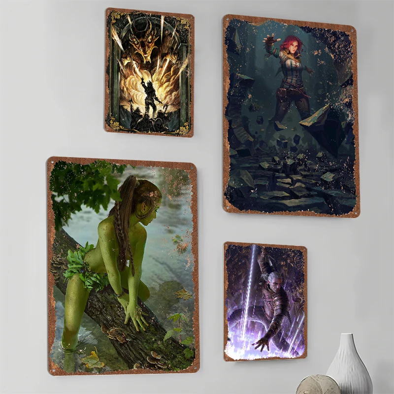 GGwent Tinplate Posters Customizable Wall Art Retro Vintage Metal Tin Signs for Bedroom Decoration Gaming Room Accessories House