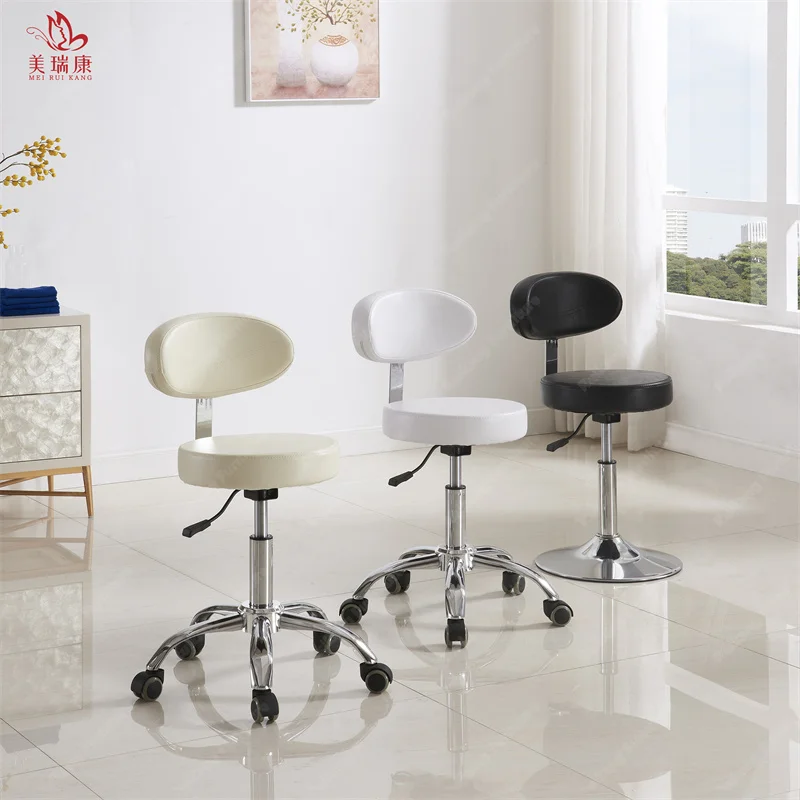 

Modern Dining Kitchen Rolling Adjustable Leather Tattoo Beautys Salon Luxury Bar Pedicure Stool Chairs