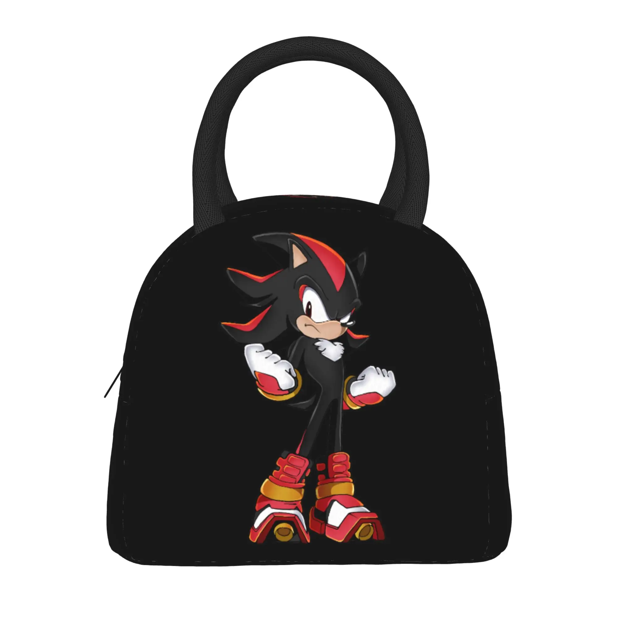 Shadow The Hedgehogs  Insulated Lunch Bag Thermal Bag Lunch Container  Portable Tote Lunch Box Girl Boy School  Picnic