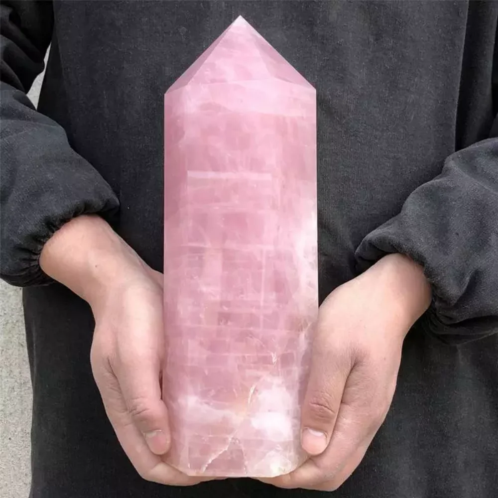 Large! Natural Formed! Rose Stone, Rose Quartz Obelisks, Cherry Pink Quartz Wands, Minerals, Reiki, Healing Towers