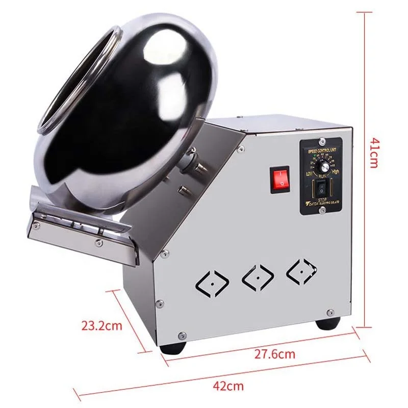 Sugar Coating Machine Chocolate Pan Polishing Candy Snack Making For Nuts Peanuts