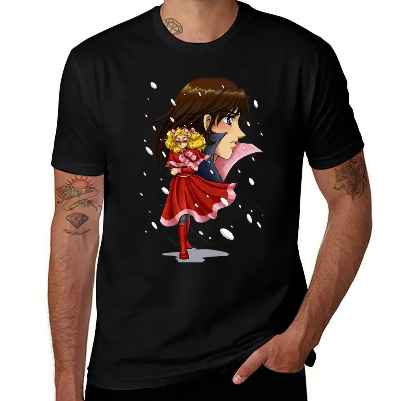 Candy-Candy, Terry, Snow T-Shirt Plus Size Basic Short Sleeve Top