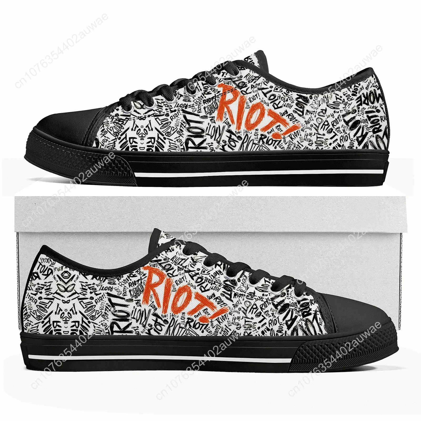 

Paramore Rock Band Pop Low Top High Quality Sneakers Mens Women Teenager Canvas Sneaker Casual Couple Shoes Custom Shoe Black