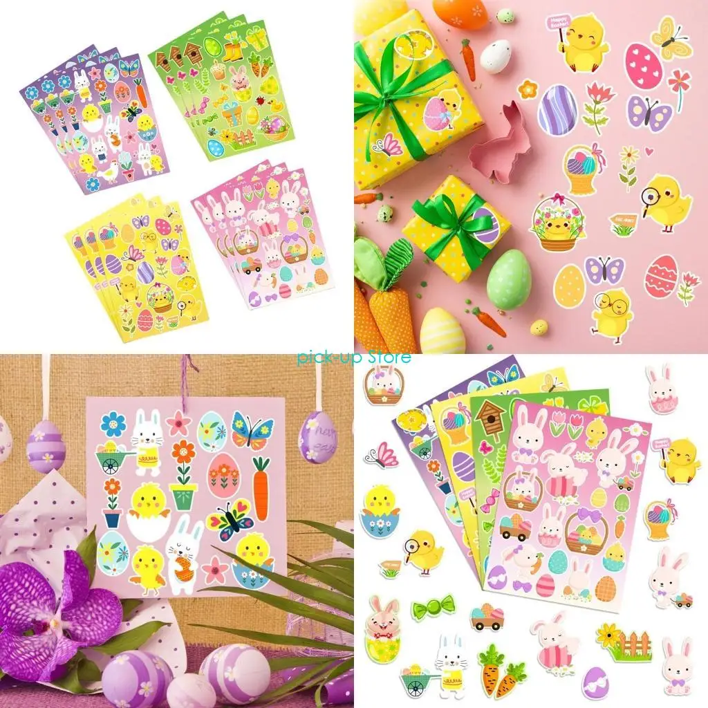 

Q5WA 96/144 графов мультфильм кролики яйца наклейка декоративная наклейка упаковочная этикетка для скрапбукинга журнал упаковка