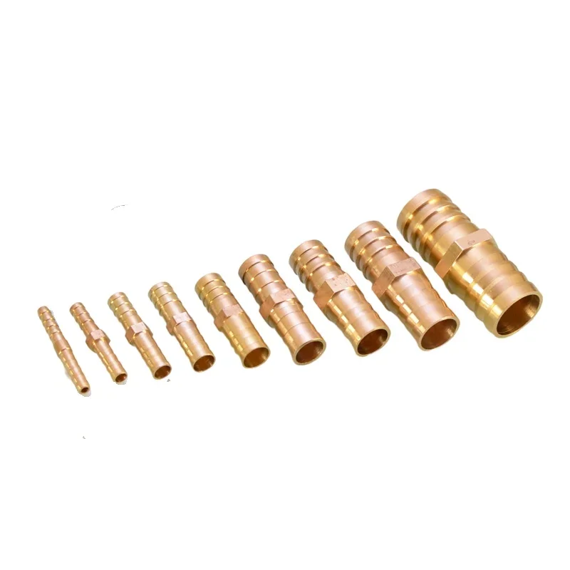 Brass Straight Hose Pipe Fitting Equal Barb 4mm - 25mm Gas Copper Barbed Coupler Connector Adapter