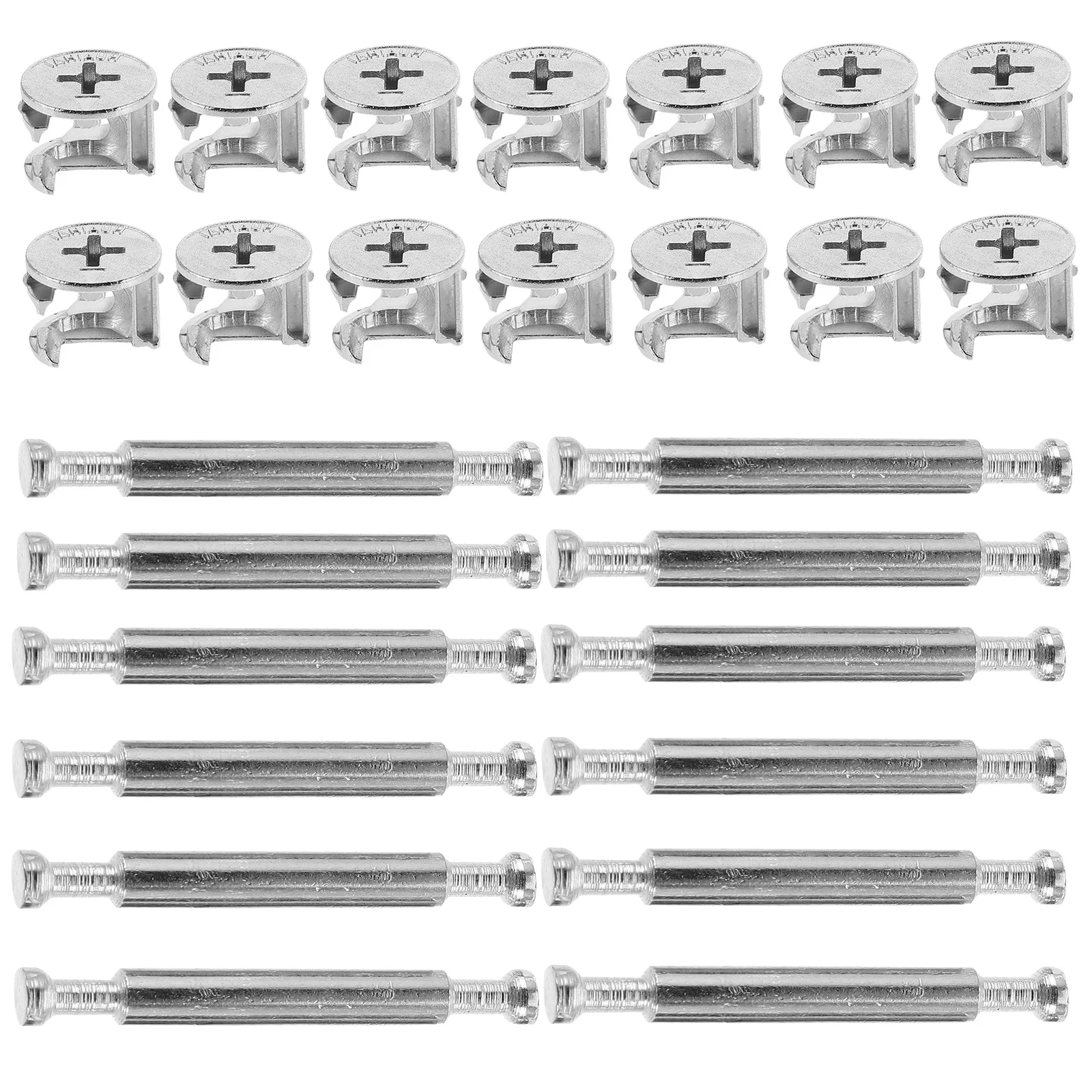 

3In1 Dual Head Rod Connector Adjustable Furniture Fittings Iron Fasteners For Cabinet Drawer Wardrobe Assembly Cam