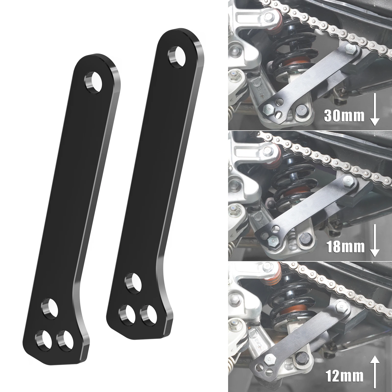 

Steel Motorcycle Rear Suspension Raising Link Suspension Lowering Link Kit for Yamaha Tenere 700/Rally Edition XTZ700 2019-2024