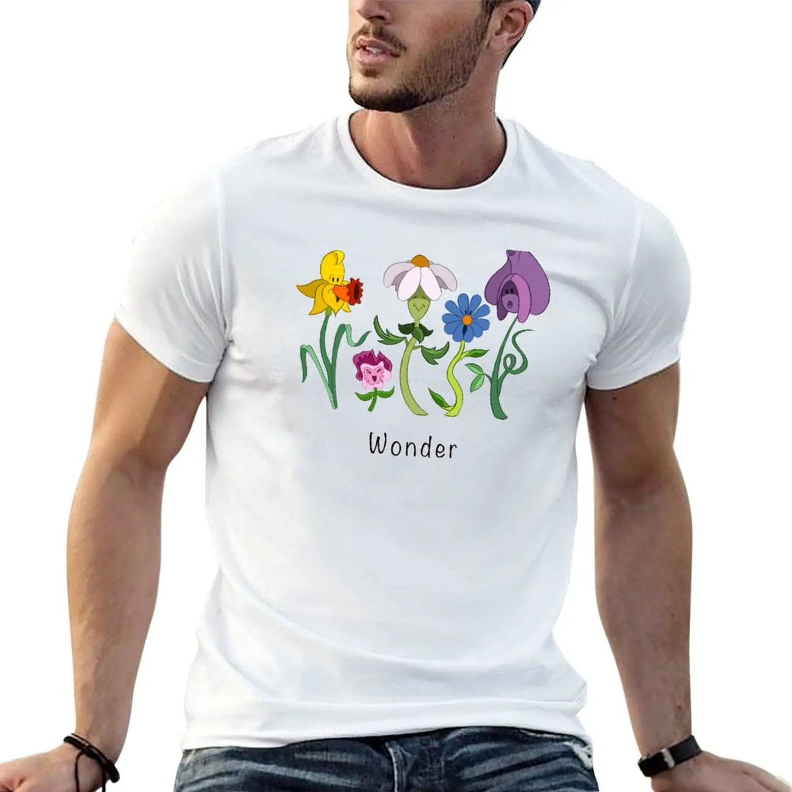 

t shirts designer man man cotton shirt pack for T-Shirt Wonderland Flowers t
