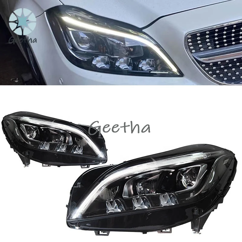 For Custom Car Big Headlights Led Headlights BQD17 Assembly Modified Headlight Restoration for Mercedes-Benz W218 2012-2017