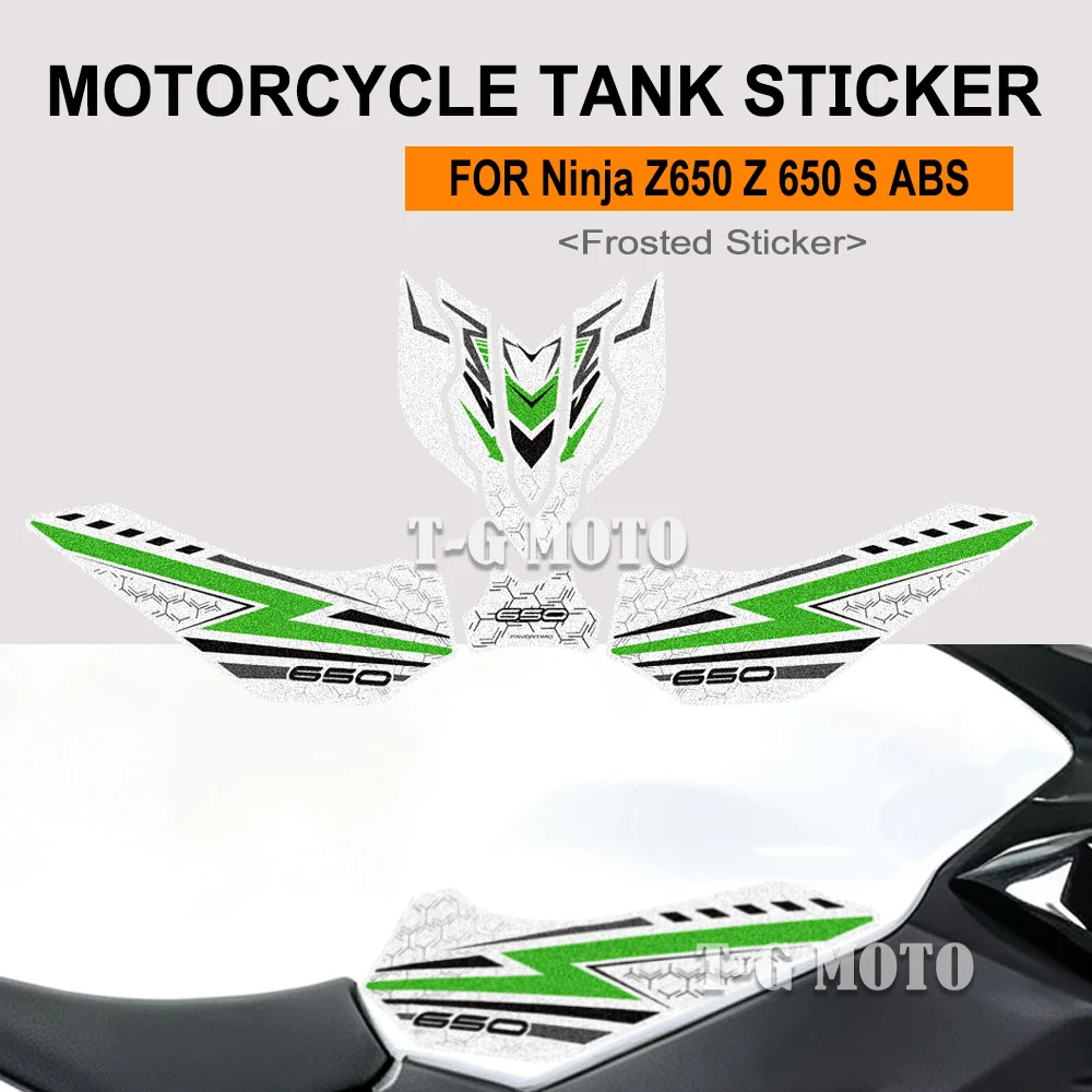 Frosted Motorcycle For Ninja Z650 Z 650 S ABS Accessories Tank Pad Gas Fuel Oil Protection Kit Fairing Fender Stickers Decals