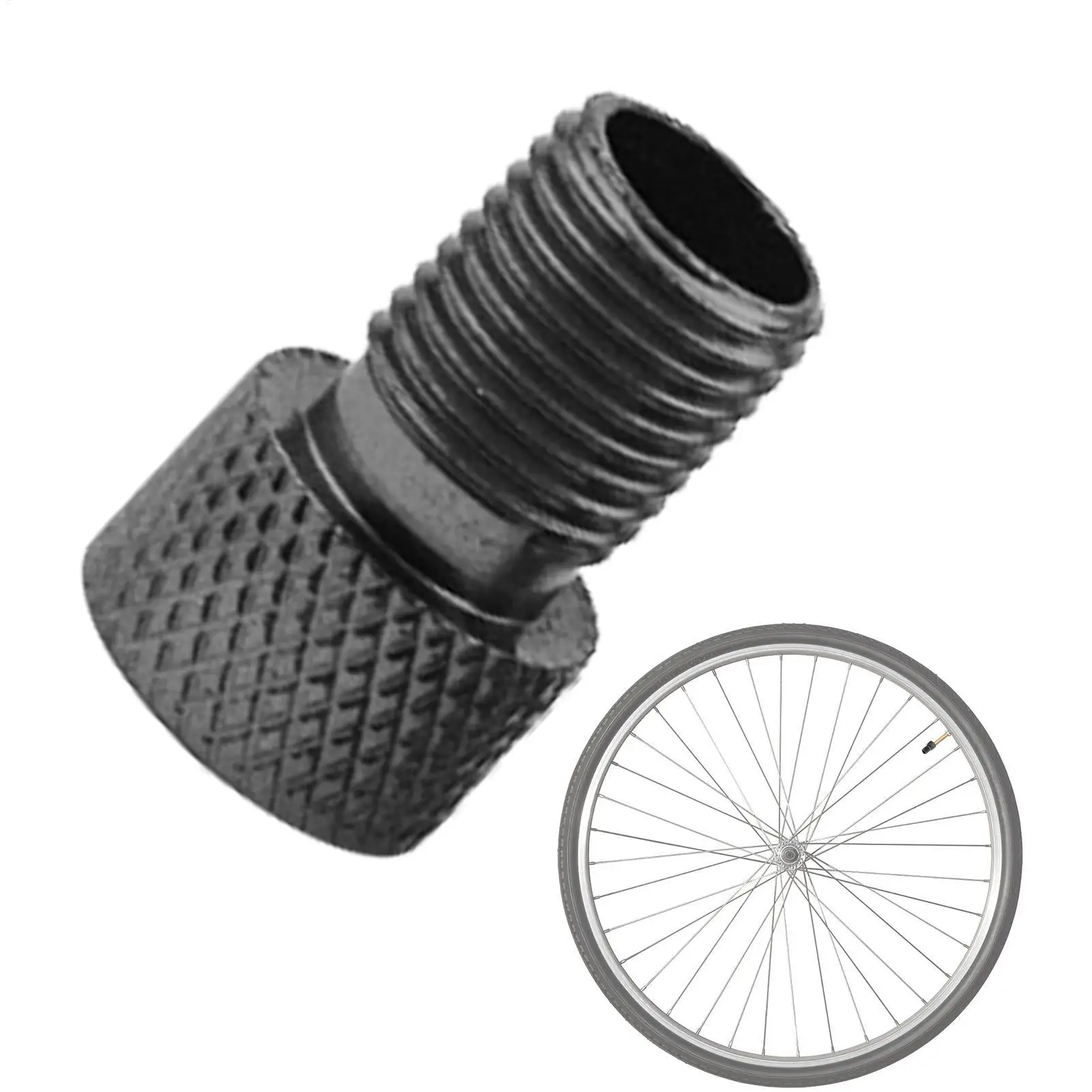 Locking Tire Inflator Nozzle Adapter Tire Nozzle Bike Inflator Adapter Bike Tool Caps Inner Tube Nozzle Conversion For Mountain