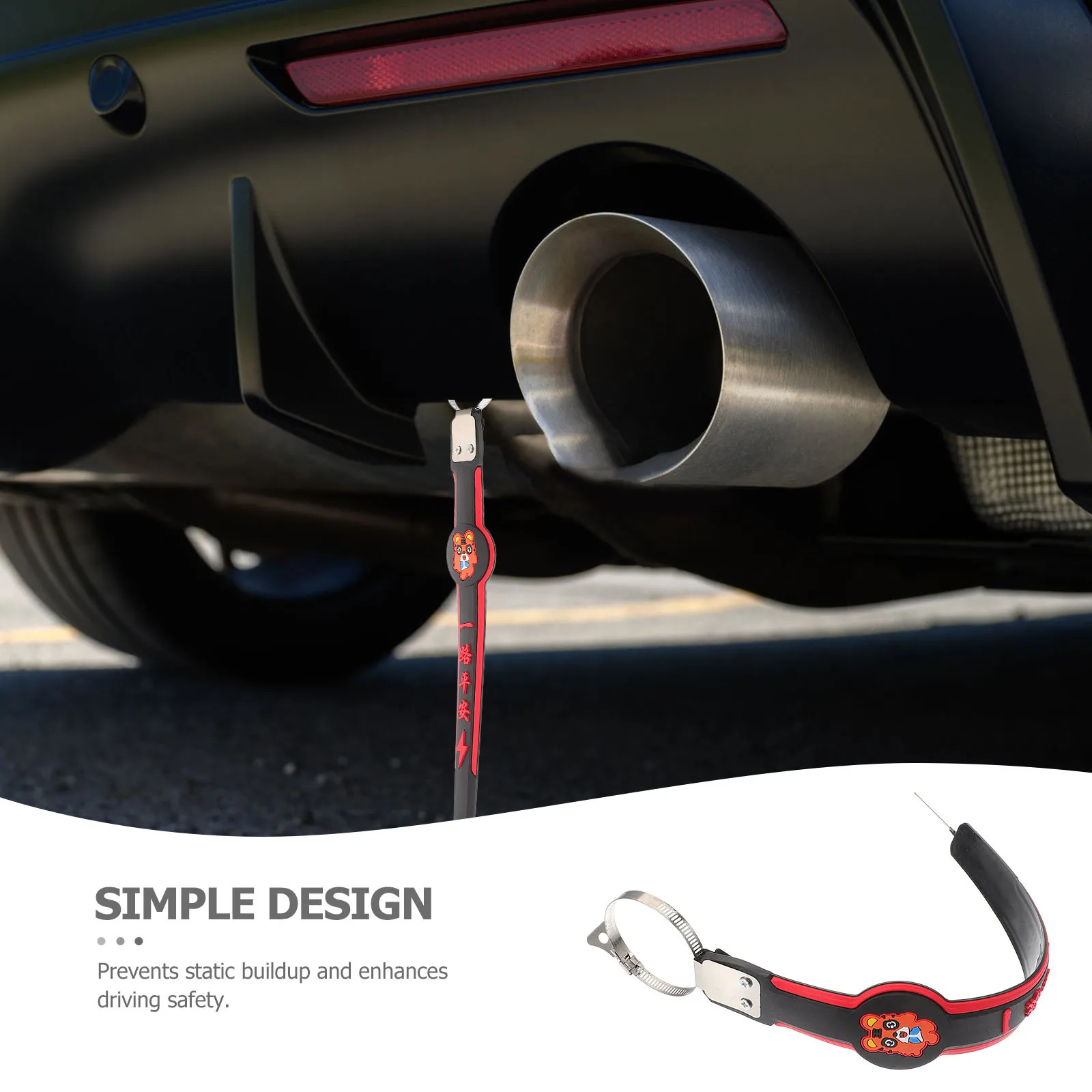 

Anti Static Strap For Car Efficient Static Tiger Pattern Durable Pvc Grounding Strip For Vehicle Truck Auto Safety