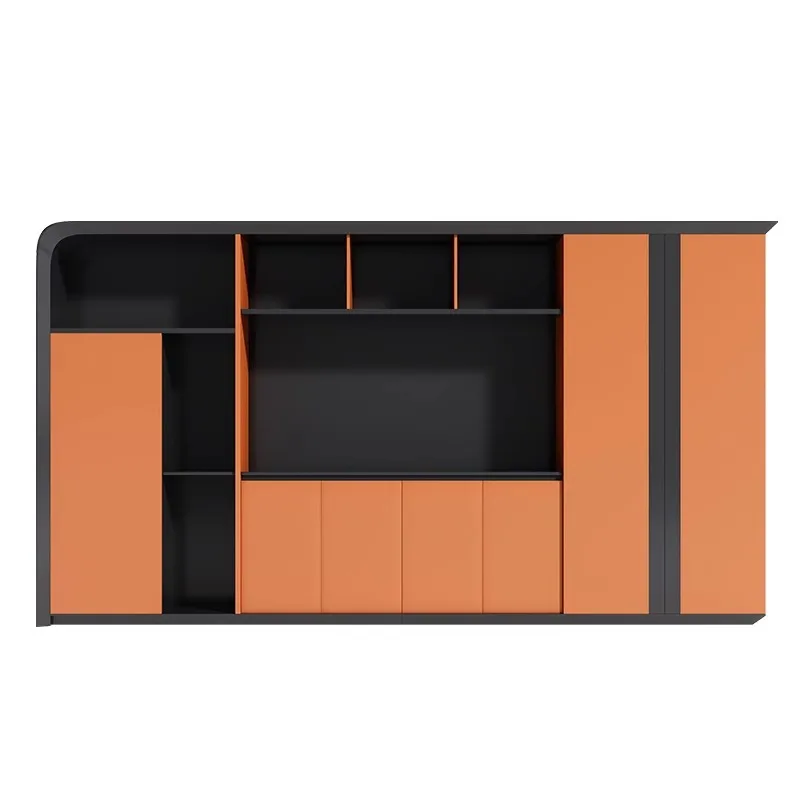 Large company file cabinets, data  high-end boss bookcases, file storage storage cabinets, atmospheric office background cabinet