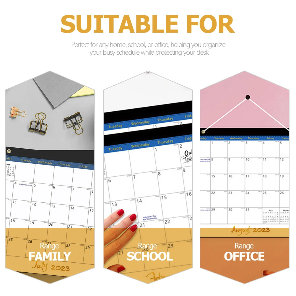 

Monthly Wall Calendar 2023 English Edition Family Home Office Daily Use Sturdy Hanging Calendar with Creative Design for Room