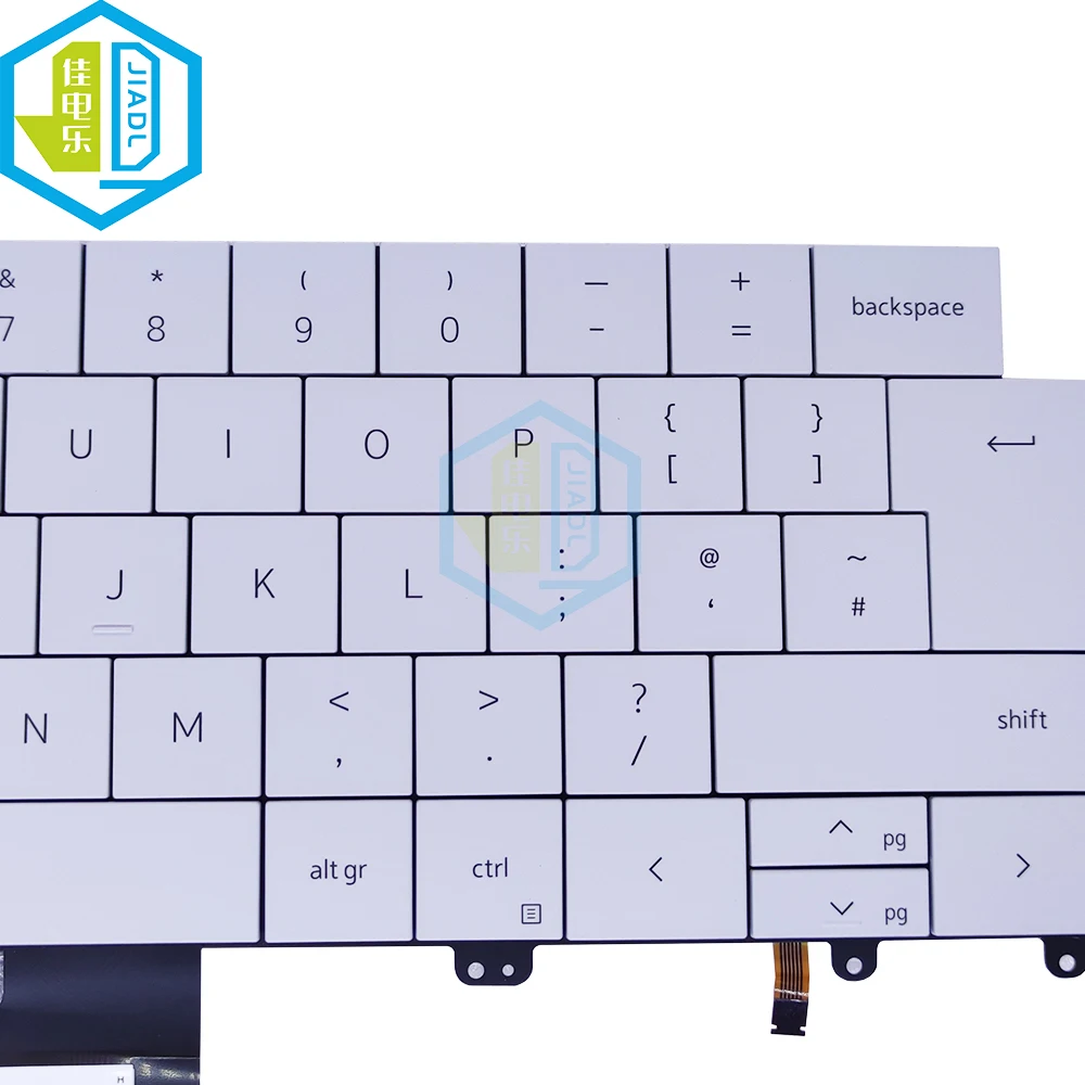 Imagem -02 - Teclado Retroiluminado us Reino Unido gb para Dell Xps 13 Plus 9320 9340 13-9320 086yg6 0m6vrm Teclados de Laptop Teclas Brancas 86yg6 M6vrm