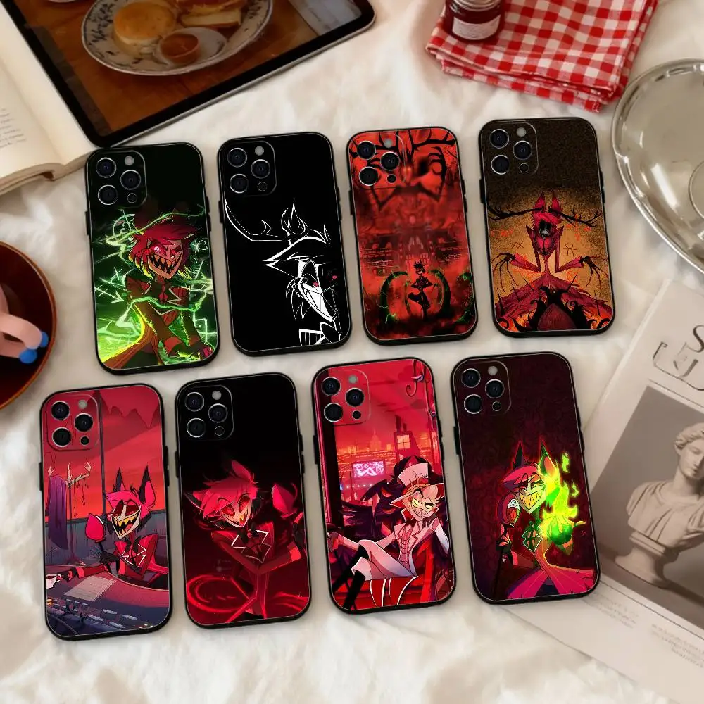 

H-HazbinS H-Hotels A-AlastorS Phone Case Silicone Soft For IPhone 17 16 15 14 13 12 11 X XR Plus Pro Max Plus