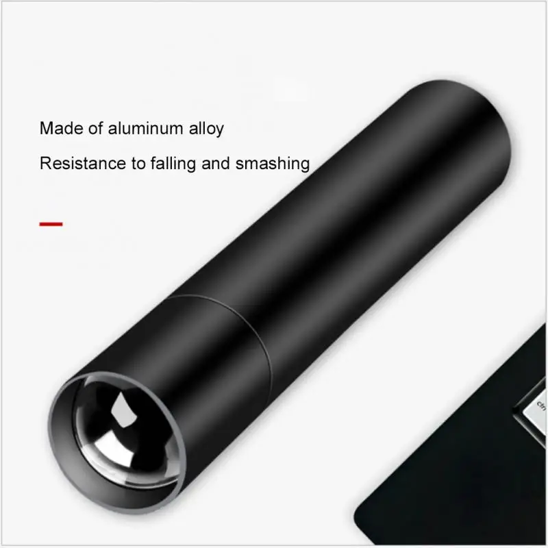 Mini Flashlight USB Rechargeable LED Flashlight Super Bright Zoom Retractable Outdoor Working Waterproof Portable Flashlight