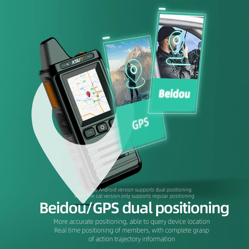 

KSUN CT90 GPS BEIDOU Positioning Handheld Radio Equipment IP68 Walkie Talkie 1000km Range 4G Network POC GLOBAL Radio