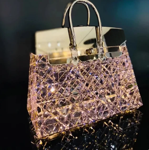 

Creative Crystal Bag Table Lamp Decoration Handbag Crystal Lamp Bedroom Table Rechargeable Night Light Portable Table Lamp