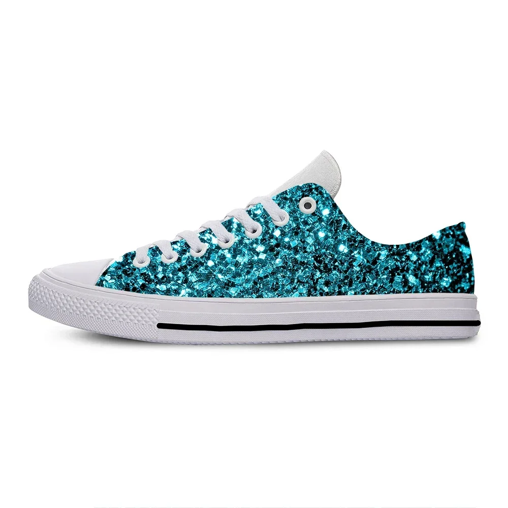 Glitter Sparkles Printing Casual Shoes Lightweight Breathable Summer Sequins Men Women Sneakers Low Top Classic Board Shoes