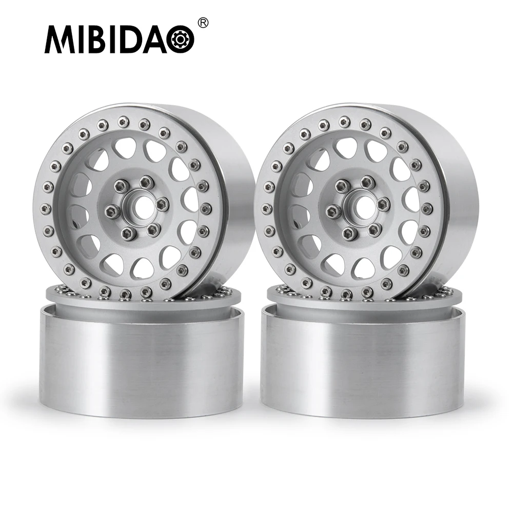 

Колесные диски MIBIDAO 4 шт., 1,9 дюйма, металлический сплав, Beadlock, ступицы для Axial SCX10 D90 TRX-4 1/10, обновленные детали для радиоуправляемой модели гусеничного автомобиля