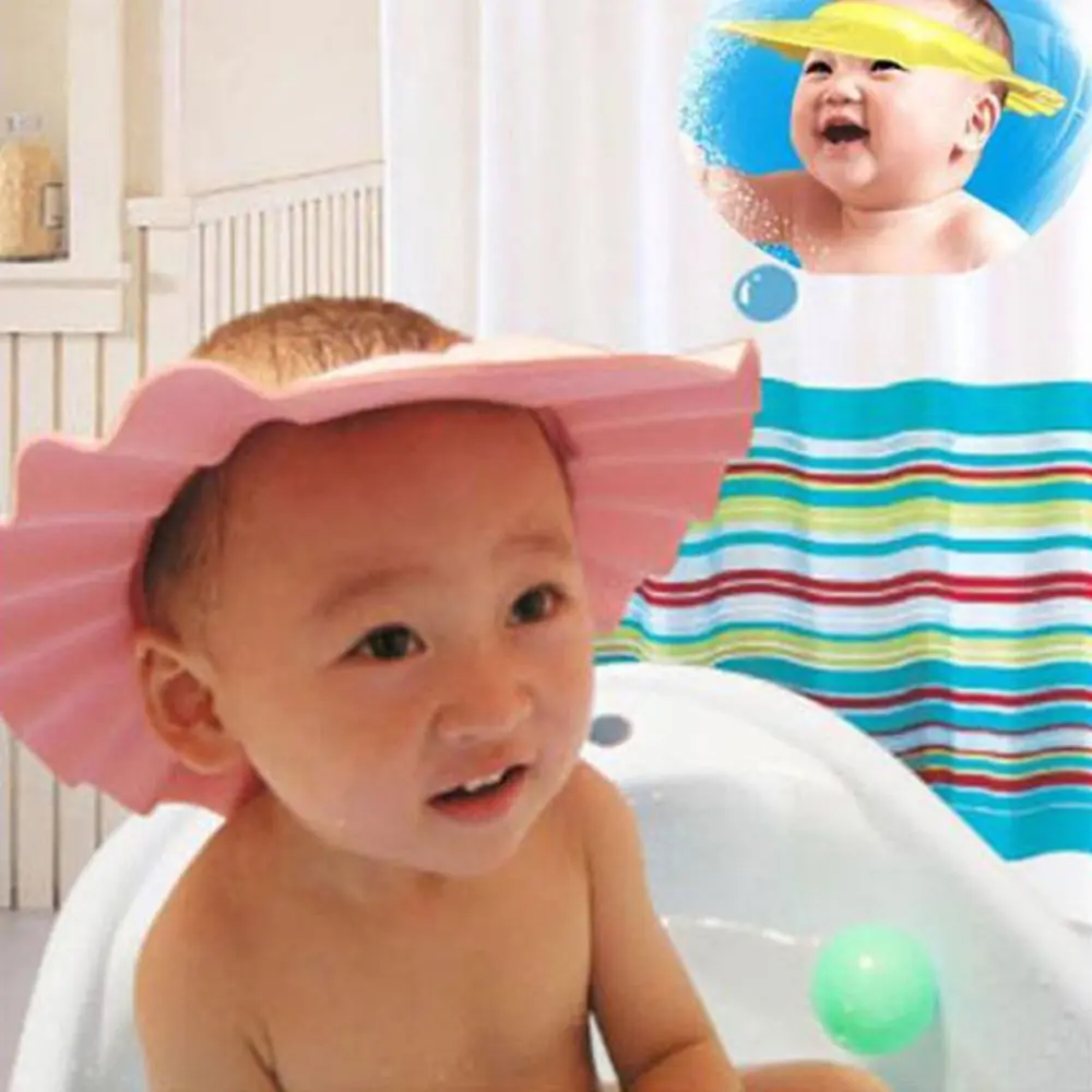 Adjustable  Shampoo Baby Bathing Hat Wash Hair Shield Shower Cap