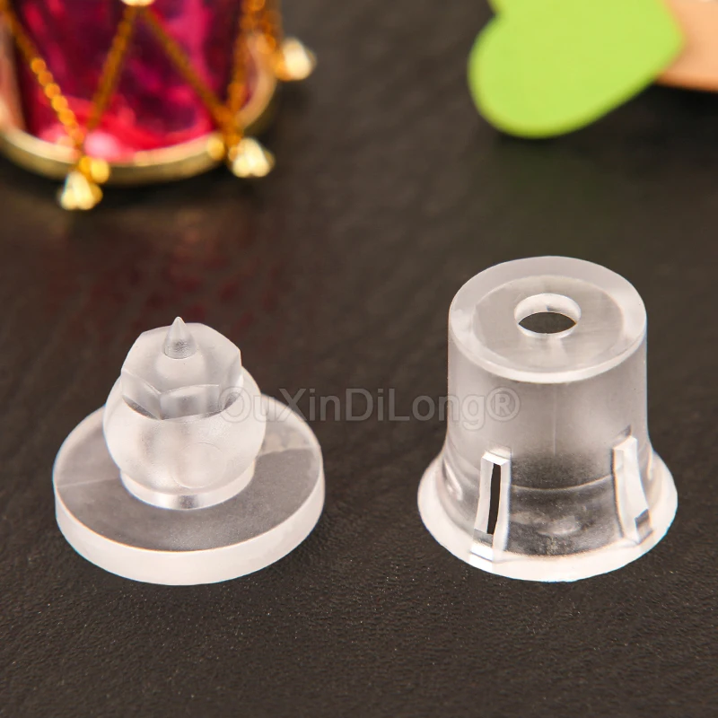 NEW 100PCS Acrylic Hidden Standoffs Invisible Standoffs Clip Nails Plastic Screw Advertising Nail for Signs Signage Wall Mount