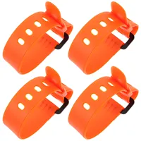4Pcs Adjustable Snowboard Binding Straps Quick Release Ratchet Buckle Cold Resistant Ski Boot Straps for Men Women All Levels