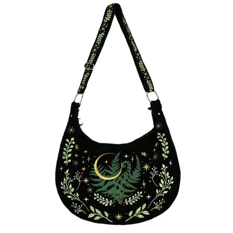 Women's Shoulder Bag High Quality Gothic Embroidery Famous Brands Designer Crossbody Bag Large Capacity Exquisite Female Bags