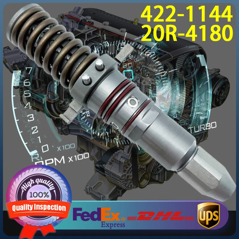 

1pcs 422-1144 20R-4180 High Quality Diesel Fuel Injector 4221144 20R4180 for Caterpillar CAT 3606 3608 3612 3616 Engine