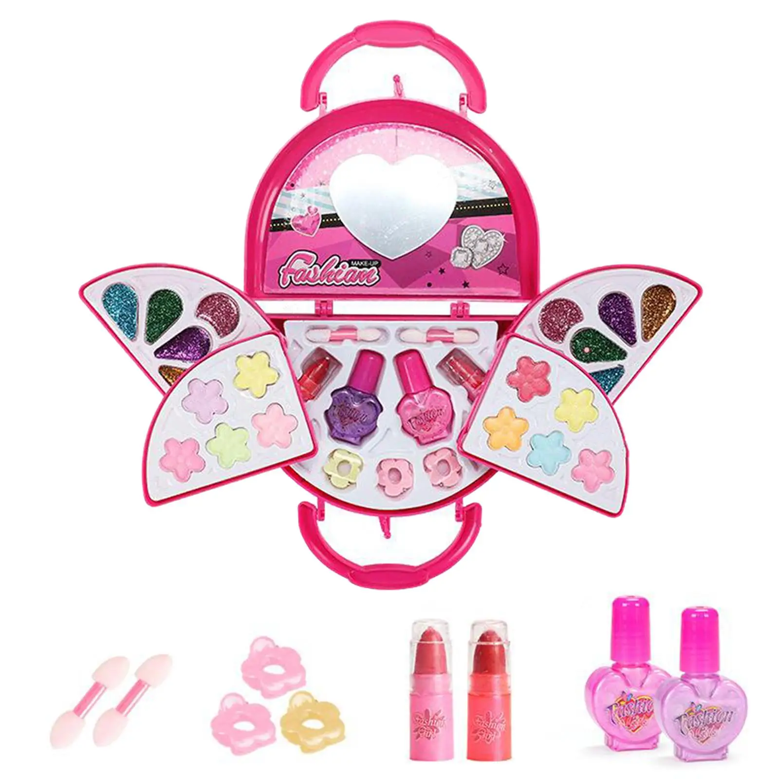 Make-up-Sets Kinder Teen Mädchen Prinzessin Glitzer Lidschatten Lippenstift Kosmetik nicht wasch bar