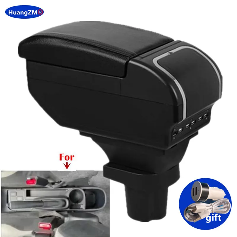 

Автомобильный подлокотник для Toyota Yaris 3, автомобильный ящик для хранения Toyota Hybrid/Yaris Vitz, USB-зарядка, внутренняя модернизация, автомобильные аксессуары