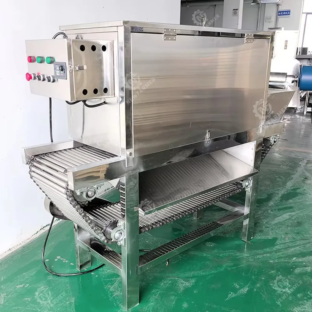 Industrial 200kg/h Automatic Garlic Peeler Machine Continuous Working Chain Type Garlic Skin Remover for Food Processing