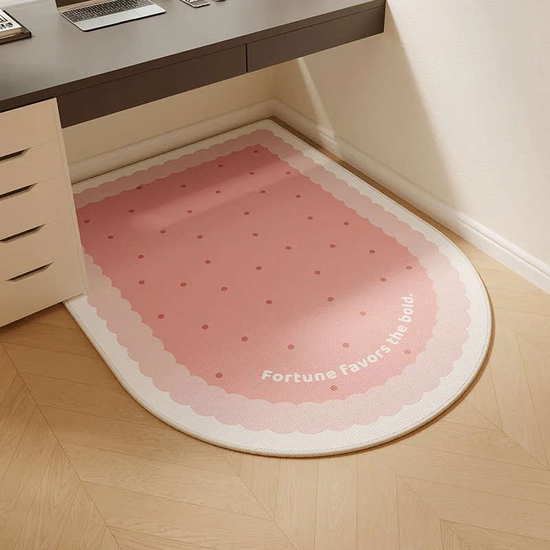 VIKAMA Arch Shaped Gaming Room Carpet Soundproofing Computer Chair Mat Kids Study Desk Foot Mat Home Decor