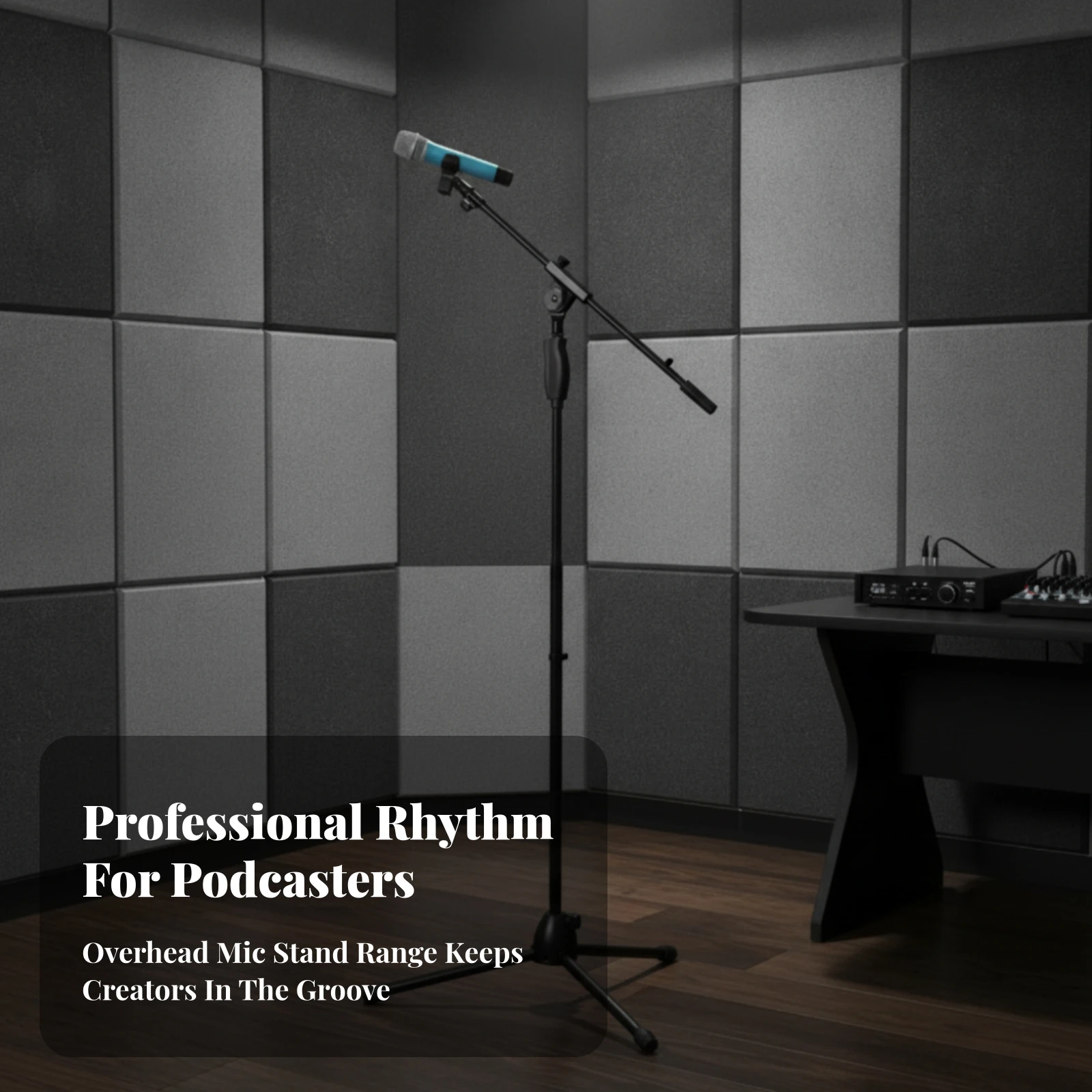 Floor Mic Stand with Arm Arm Heavy Duty Arm Mic Stand Versatile Sturdy for Singers, Stage, Recording Studio