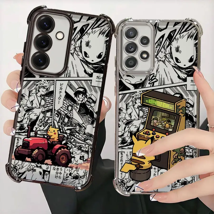 لطيف بيكاتشو لينة فوندا عودة غطاء الهاتف حقيبة لهاتف سامسونج غالاكسي A22 A12 A15 A30 A14 A25 A24 A36 A23 A35 A16 A13 #1