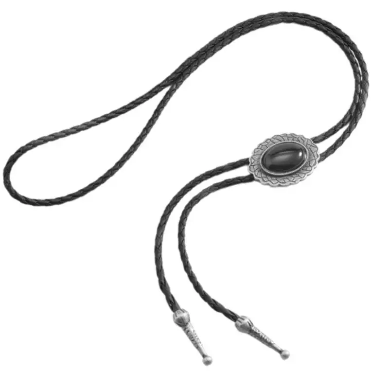 652F Stylish Leather Cord Necklace With Gold Finish Flexible Length Adjustable For Dresses Tops Unisex Fashion Piece