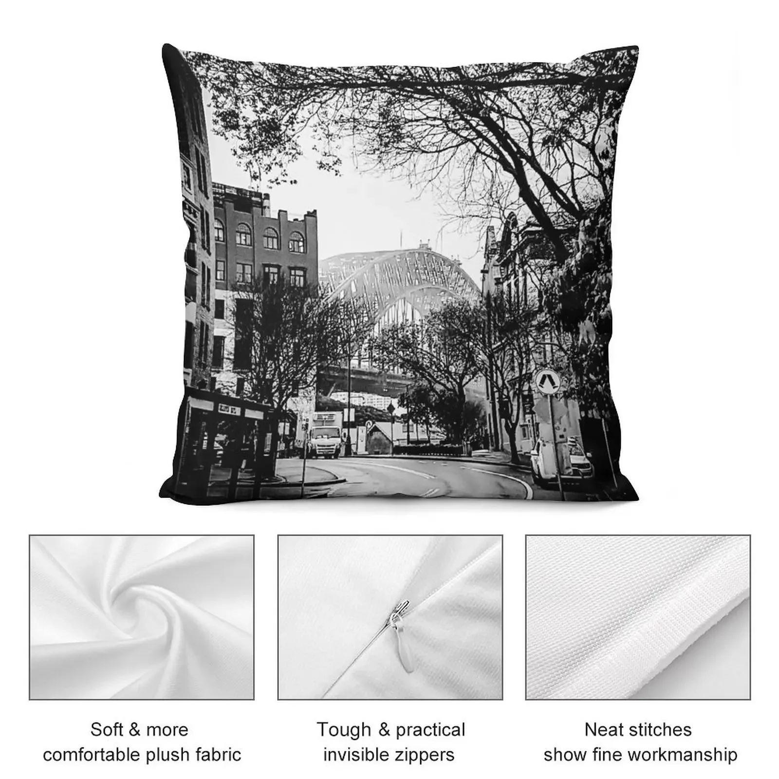 Silvered Sydney Harbour Bridge Throw Pillow christmas decorations 2025 Ornamental Pillow Cushions Cover pillow